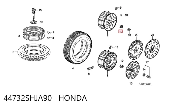 Ковпаки 44732SHJA90 Honda