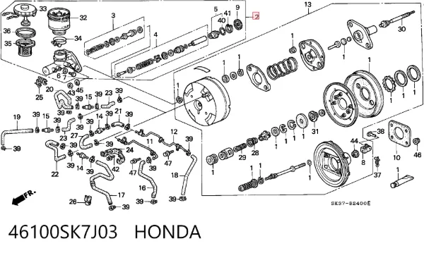 Головний гальмівний циліндр Honda Concerto HW