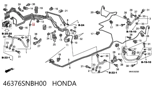  46376SNBH00 Honda