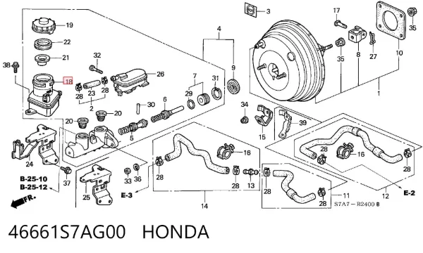Бачок гальмівний 46661S7AG00 Honda