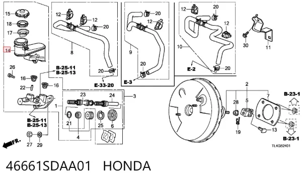  46661SDAA01 Honda