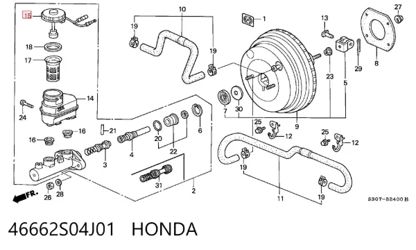 46662S04J01 Honda