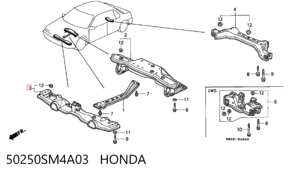 Підрамник передній Honda Accord IV