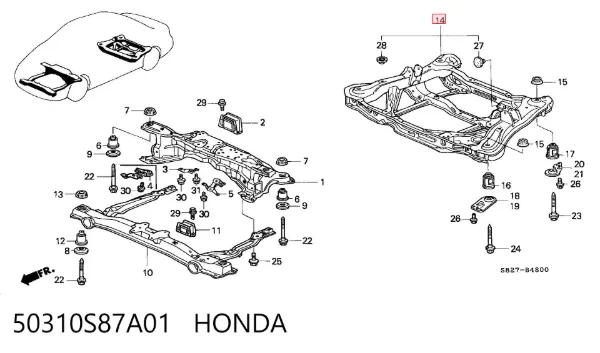  50310S87A01 Honda