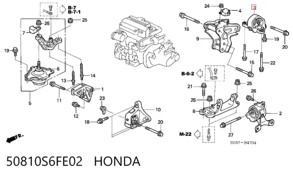  50810S6FE02 Honda