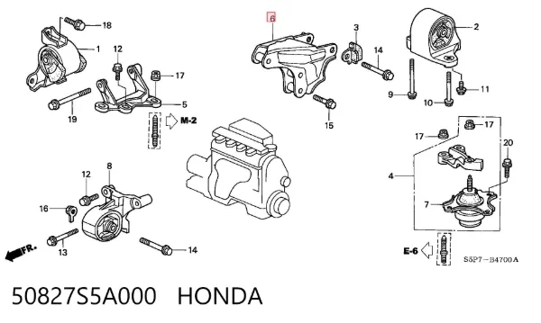  50827S5A000 Honda