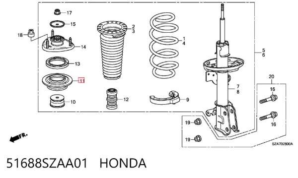 51688SZAA01 Honda