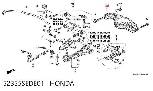  52355SEDE01 Honda