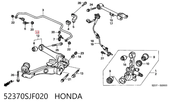  52370SJF020 Honda