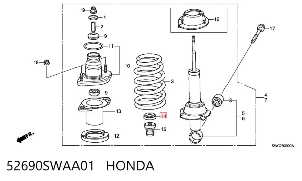  52690SWAA01 Honda