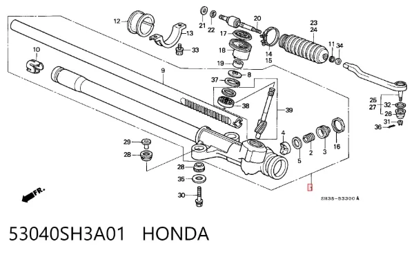 Рульова рейка 53040SH3A01 Honda