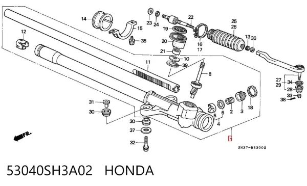 Рульова рейка 53040SH3A02 Honda