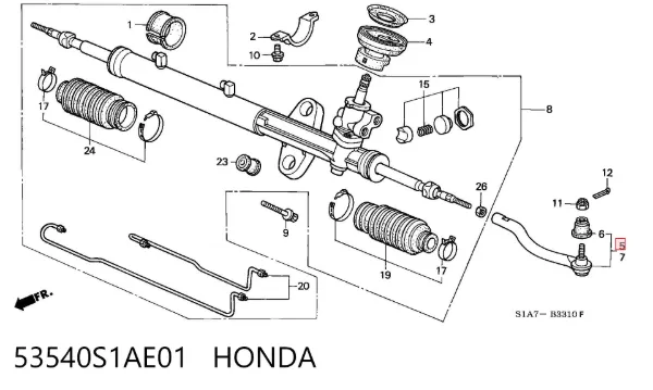 Рульовий наконечник 53540S1AE01 Honda