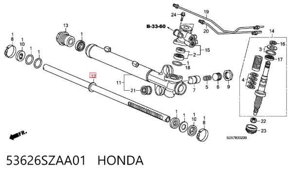  53626SZAA01 Honda