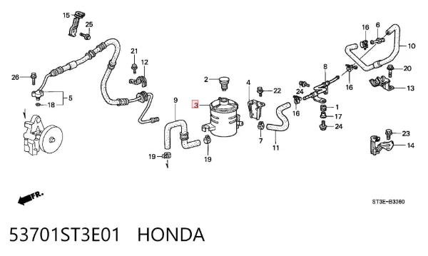 Бачок ГУР 53701ST3E01 Honda