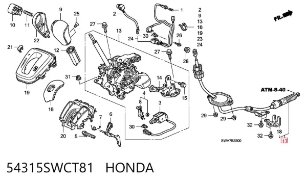  54315SWCT81 Honda