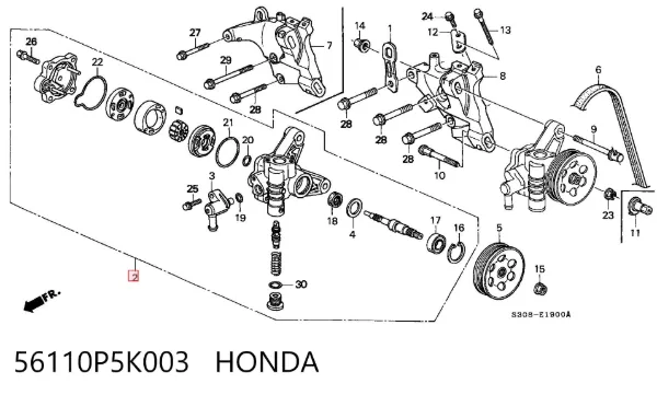 Насос ГУР 56110P5K003 Honda