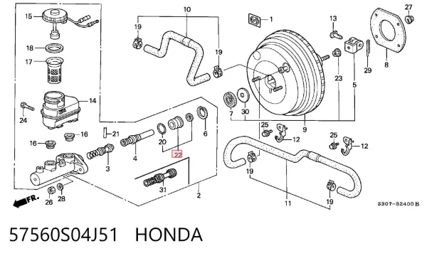  57560S04J51 Honda