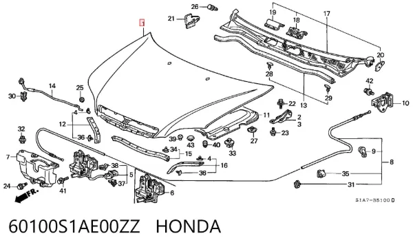 Капот Honda Accord VI