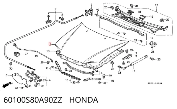 Капот Honda Accord VI