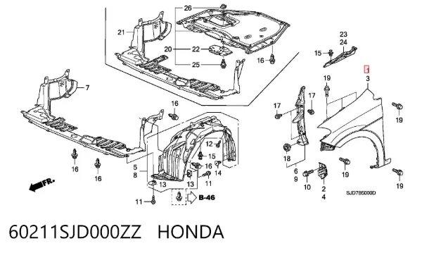Крила Honda FR-V BE