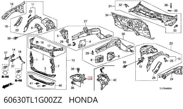  60630TL1G00ZZ Honda