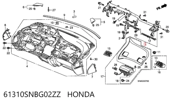  61310SNBG02ZZ Honda