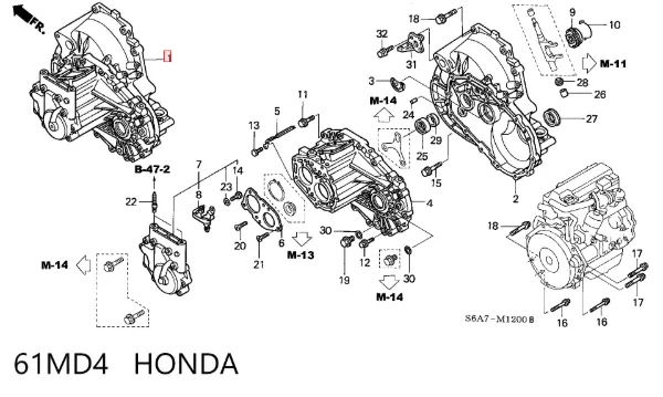 Коробка передач 61MD4 Honda