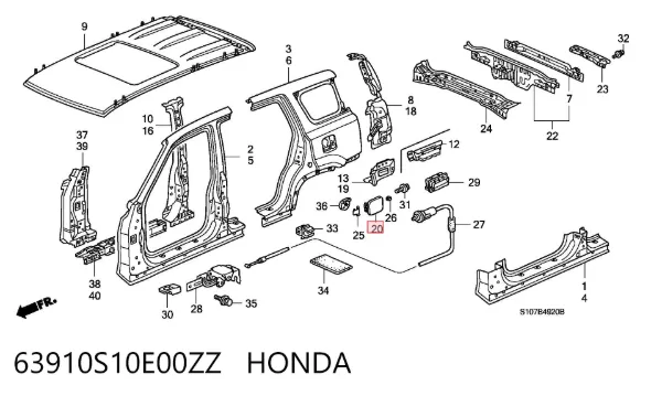  63910S10E00ZZ Honda