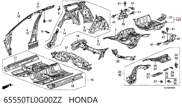  65550TL0G00ZZ Honda