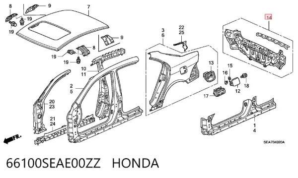  66100SEAE00ZZ Honda