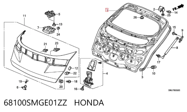 Ляда 68100SMGE01ZZ Honda