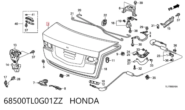 Кришка багажника Honda Accord VIII