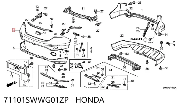  71101SWWG01ZP Honda