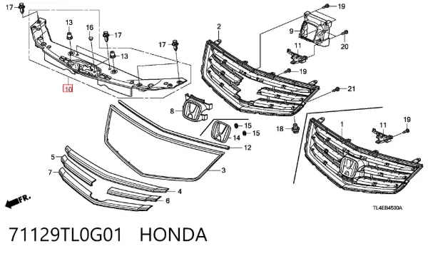  71129TL0G01 Honda