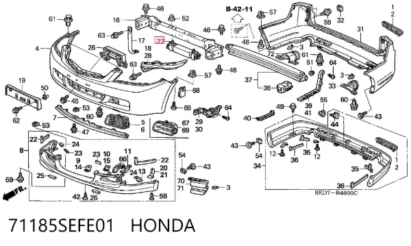  71185SEFE01 Honda