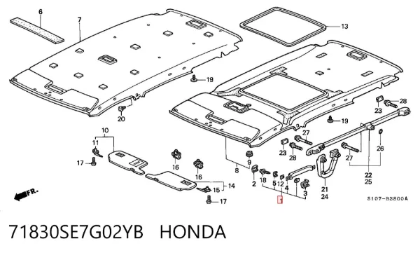 71830SE7G02YB Honda