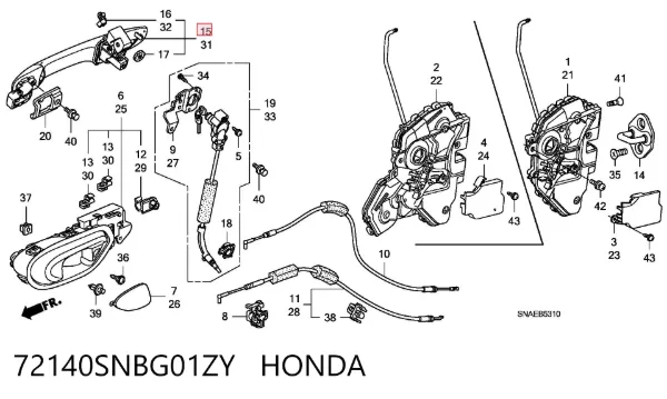  72140SNBG01ZY Honda