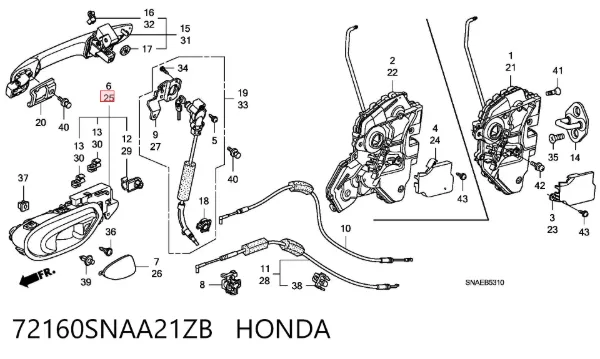  72160SNAA21ZB Honda