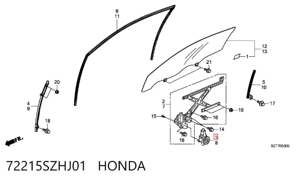  72215SZHJ01 Honda