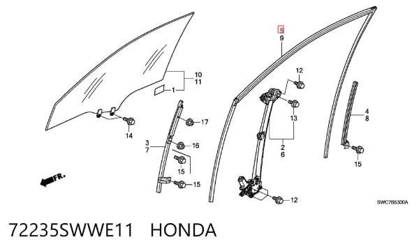  72235SWWE11 Honda