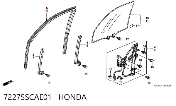  72275SCAE01 Honda