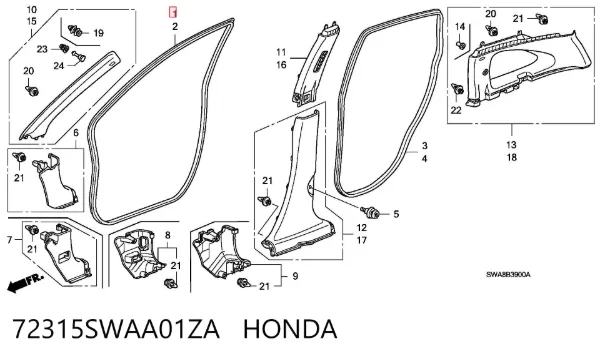  72315SWAA01ZA Honda