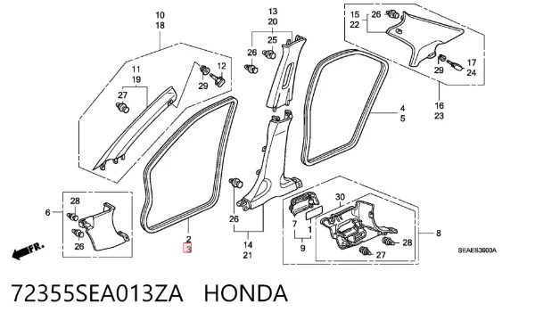  72355SEA013ZA Honda