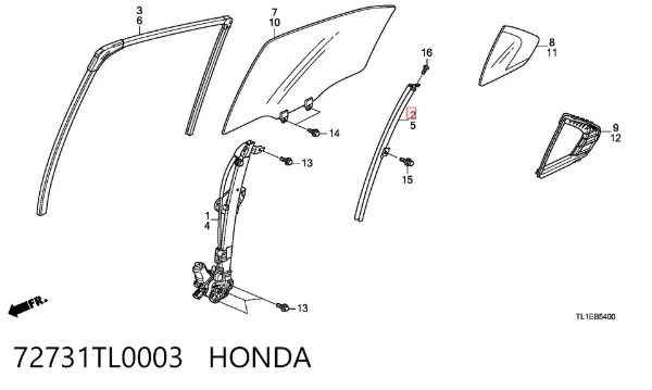  72731TL0003 Honda