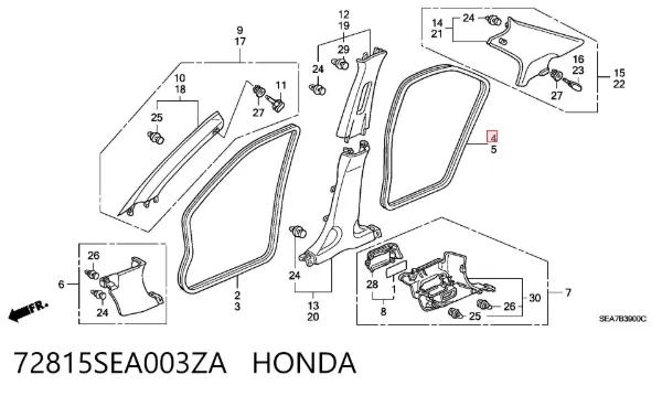  72815SEA003ZA Honda