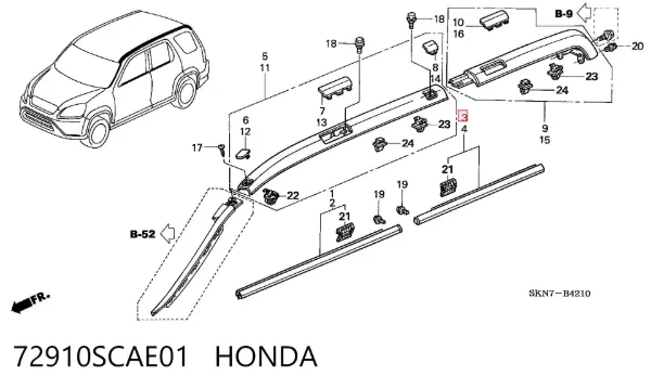  72910SCAE01 Honda