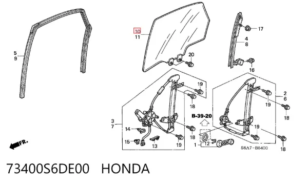  73400S6DE00 Honda