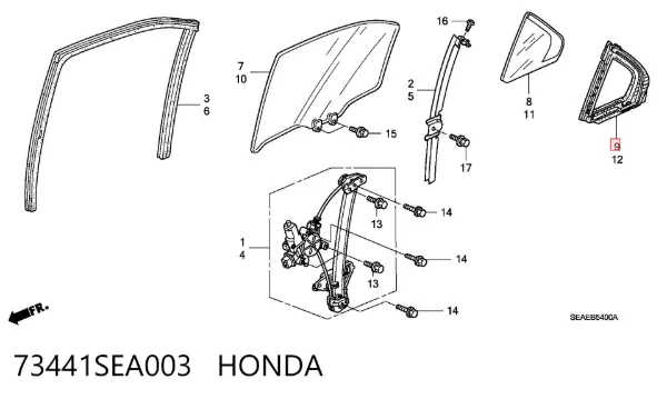  73441SEA003 Honda