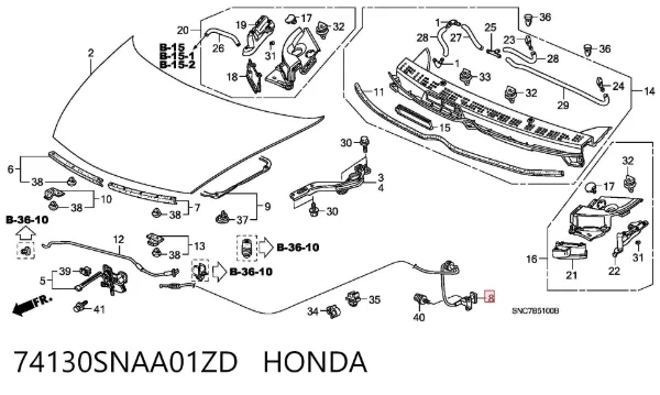  74130SNAA01ZD Honda